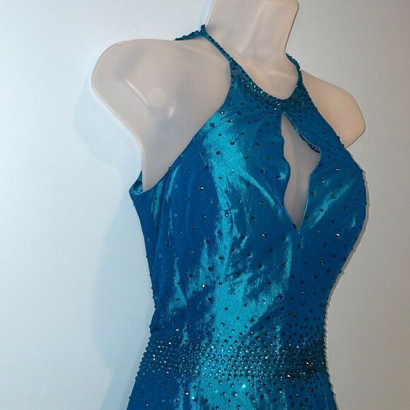 Jovani JVN Sleeveless Mermaid Plunging Back Pageant Prom Formal Dress NWT - Picture 10 of 17